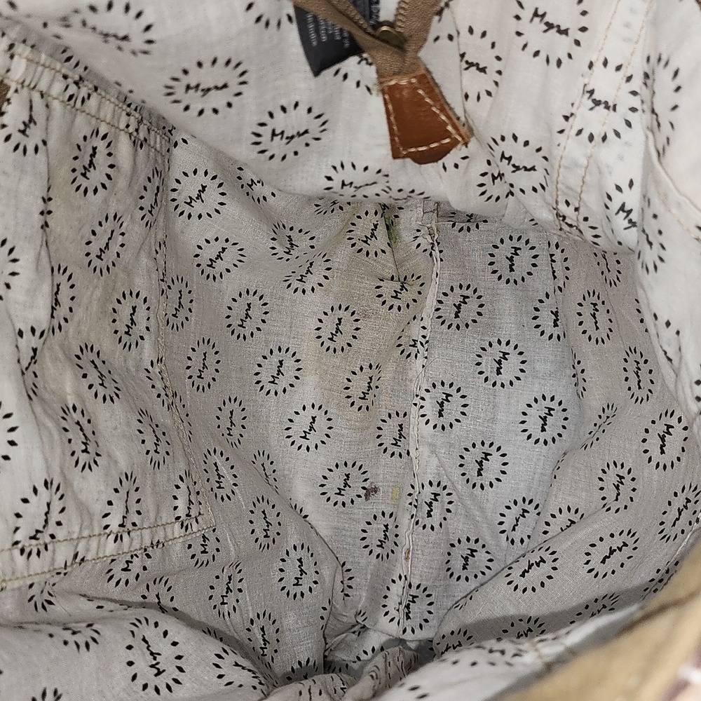 Myra Bag leather cotton geometric bag - Picture 8 of 9